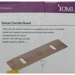 DMI Mobility Deluxe Wood Transfer Board Seniors & Disabled 440 lbs Capacity New